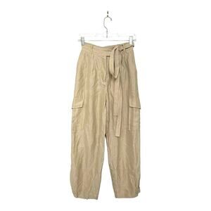 Wilfred Kafka High Waisted Linen Pant in Tan Size 2